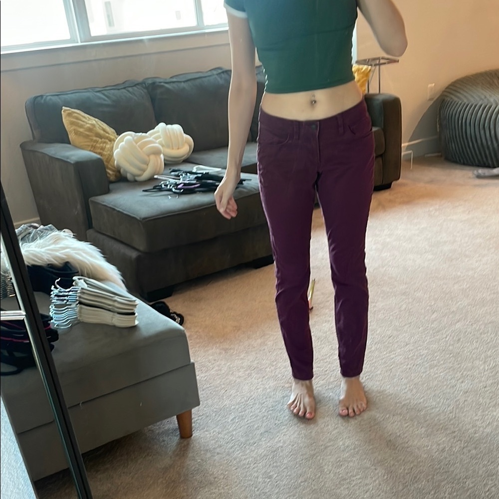 LOFT Women's Deep Purple Skinny Pants